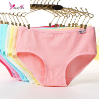 6条装棉女内裤舒适自由棉质蕾丝性感丽人女裤头 FISH BASKET