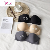 无肩带隐形文胸内衣女2020新款聚拢软钢圈婚纱礼服一片式抹胸 FISH BASKET胸罩