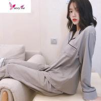 日系睡衣女可外穿棉款家居服两件针织棉 FISH BASKET