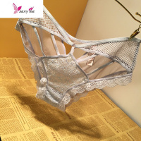 欧美少女网纱蕾丝边内裤女性感学生镂空网眼迷人诱惑透视女内内头 FISH BASKET