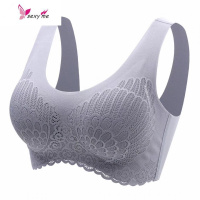 泰国乳木果乳胶内衣女无钢圈聚拢运动背心式胸罩夏薄蕾丝文胸 FISH BASKET胸罩