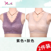 妈妈内衣无钢圈薄款中老年文胸背心式大码聚拢老人胸罩运动内衣女 FISH BASKET胸罩