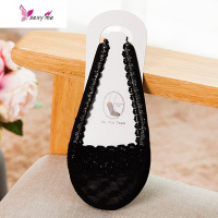 [3/5双]蕾丝船袜吊带隐形袜棉女袜子高跟鞋夏季薄前脚掌半截 FISH BASKET袜子