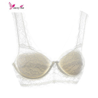 日系女无钢圈文胸舒适薄款无海绵内衣简约蕾丝胸罩超薄杯背心 FISH BASKET胸罩