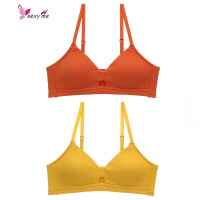 学生莫代尔棉文胸无钢圈三角杯大胸显小内衣女运动胸罩 FISH BASKET胸罩