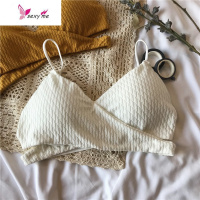 内衣女小胸聚拢美背文胸交叉带性感上托学生高中少女无钢圈胸罩 FISH BASKET胸罩