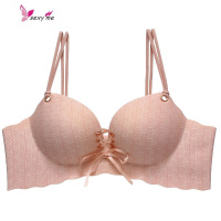 少女文胸一片式无钢圈舒适女士内衣性感聚拢小胸胸罩 FISH BASKET胸罩