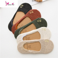 帆布鞋袜子女短袜浅口夏款低帮袜底隐形船袜女棉透气潮夏季薄款 FISH BASKET袜子