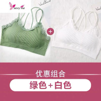 美背无钢圈文胸运动少女内衣吊带聚拢抹胸学生背心薄款裹胸罩 FISH BASKET胸罩