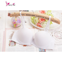 1/2半罩杯小胸聚拢文胸 婚纱礼服无带性感加厚光面内衣白二分之一 FISH BASKET胸罩