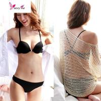32元2件前扣文胸聚拢深V前搭扣美背钻饰礼服内衣胸罩 文胸套装 FISH BASKET