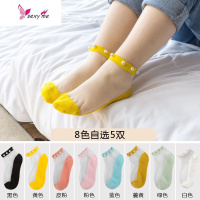 儿童水晶袜夏季薄款宝宝珍珠棉短袜冰丝袜女童公主袜子 FISH BASKET袜子