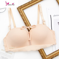 光面无肩带内衣婚纱专用隐形防滑防脱落礼服文胸小胸聚拢加厚 FISH BASKET胸罩