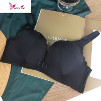 前扣内衣女聚拢无钢圈薄款胸罩性感猫耳朵防下垂上托光面文胸 FISH BASKET胸罩