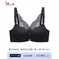 前扣文胸聚拢美背内衣厚小胸罩女无钢圈上托蕾丝性感夏季光面 FISH BASKET胸罩