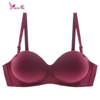 半杯加厚聚拢光面内衣女无钢圈调整收副乳小胸罩隐形少女文胸 FISH BASKET胸罩