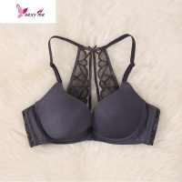 台湾前扣防滑肩性感美背文胸女聚拢软钢圈文胸光面露背内衣薄 FISH BASKET胸罩