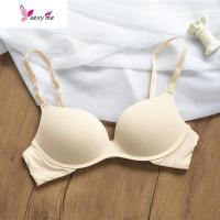夏季文胸冰淇淋色系光面少女无钢圈内衣小胸聚拢上托露肩胸罩 FISH BASKET胸罩