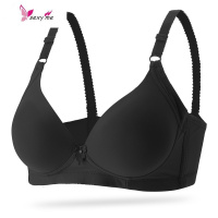 夏薄中老年内衣女妈妈文胸光面纯色无钢圈妈妈内衣聚拢女士胸罩 FISH BASKET胸罩