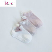 女宝宝袜子花边薄款棉0-3月1岁儿婴儿冬公主船袜 FISH BASKET袜子