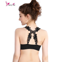 托前扣奢华蕾丝美背内衣女有钢圈聚拢上托文胸刺绣夏胸罩 FISH BASKET胸罩