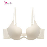 欧美性感露背光面肤色隐形内衣小胸加厚聚拢胸罩美背文胸大码 FISH BASKET胸罩