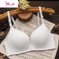 薄款光面纯色少女内衣小胸聚拢无钢圈高中学生文胸黑白色胸罩 FISH BASKET胸罩