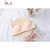 高质光面隐形文胸罩防走光无肩带防滑学生少女无钢圈薄款内衣 FISH BASKET胸罩