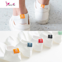 袜子男ins潮短袜低帮四季时尚布标男生船袜薄款低腰潮流街头男袜 FISH BASKET袜子