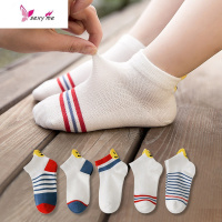 儿童袜子棉薄款可爱笑脸宝宝网眼透气船袜童女童袜子 FISH BASKET袜子