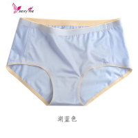 牛油果绿系丝滑冰丝女内裤中腰大码女士三角裤薄 FISH BASKET