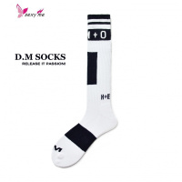 男袜 时尚高筒运动足球袜 字母欧美潮袜长筒袜毛巾底加厚吸汗 FISH BASKET短袜袜子