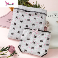 可爱猫咪甜美内裤棉女式三角裤中低腰棉质 FISH BASKET