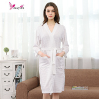 春季睡袍男酒店浴袍款家居服轻薄中长款舒适情侣睡衣浴衣 FISH BASKET