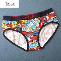 情侣内裤 彩绘创意个性青年男平角裤女棉1140 2240 FISH BASKET