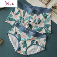 情侣内裤棉情侣双人 创意可爱情侣款男女内衣中腰 FISH BASKET