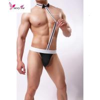 男士性感诱惑吊带透气纯u凸 囊袋T裤内裤 FISH BASKET