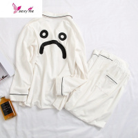 笑脸情侣睡衣棉可爱宽松韩版长袖开衫常规款ins家居服 FISH BASKET