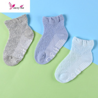 防滑袜子儿童薄款网眼婴儿地板袜棉女宝宝软底早教学步 FISH BASKET袜子