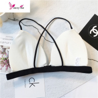 夏季抹胸裹胸文胸无钢圈美背细肩吊带小胸内衣女三角杯比基尼薄款 FISH BASKET胸罩