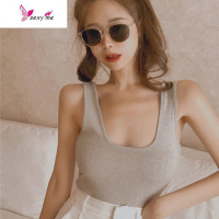 无袖背心吊带女夏百搭2020新款外穿性感显胸紧身内衣方领修身上衣 FISH BASKET文胸胸罩