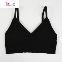 款棉美背短款吊带内衣荷叶边无钢圈胸罩背心式运动文胸女 FISH BASKET胸罩