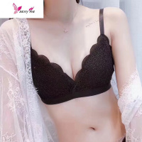 美背内衣女新款网红小胸聚拢无钢圈夏薄款胸罩文胸内裤一套女 文胸套装 FISH BASKET