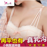 内衣女无钢圈加厚聚拢平胸专用性感调整型文胸薄款小胸罩夏季 FISH BASKET胸罩