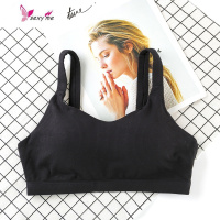 女文胸内衣无钢圈高弹螺纹上薄下厚美背抹胸聚拢胸罩 FISH BASKET胸罩