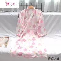 睡袍夏系带棉男女和服浴衣日系睡衣睡裙棉薄款纱布和服袍 FISH BASKET