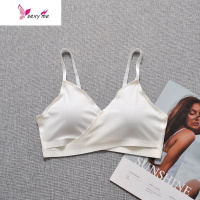 夏季冰丝美背吊带小背心高中学生少女内衣打底防走光裹胸抹胸薄款 FISH BASKET