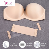 夏季抹胸文胸无带内衣婚纱聚拢礼服无肩带小胸胸罩防滑上托美背女 FISH BASKET胸罩