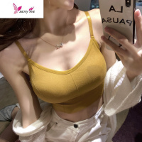 性感纯色带胸垫防走光内搭吊带抹胸女夏2020新款韩版文胸裹胸内衣 FISH BASKET