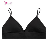 新款法式三角杯细肩带内衣舒适美背女无钢圈夏季薄款文胸 FISH BASKET胸罩